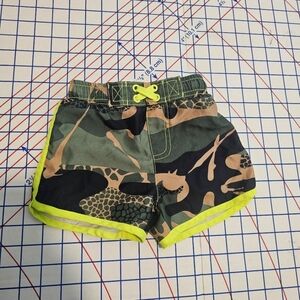 Garanimals | 18M | Camo Neon Trim Swim Shorts